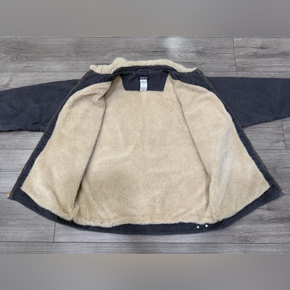 Patagonia Organic Cotton Corduroy Sherpa Lined Trucker Jacket Sz L - Picture 11 of 12